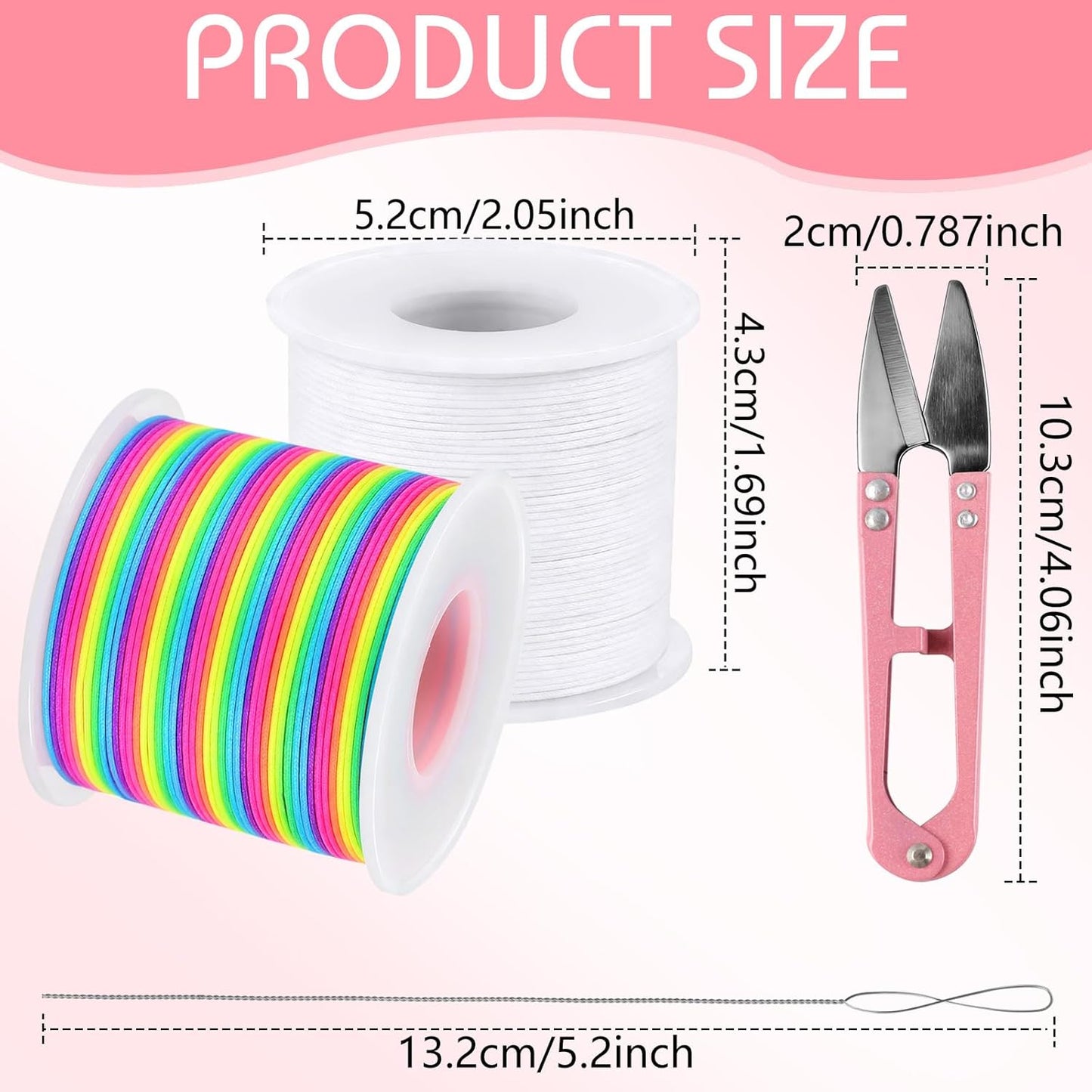 3 Rolls 1mm Elastic String for Bracelets, Total 984 Feet Sturdy Elastic String Elastic Cord, Elastic Bracelet String for Making Jewelry, Sewing, Necklaces, and Beadwork